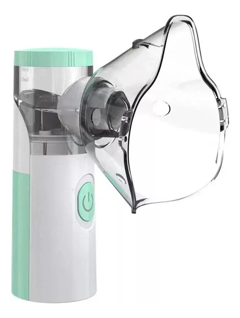 Nebulizador Portátil con Mascarilla · Blanco y Verde · 1