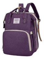 Violeta oscuro · Mochila Pañalera con Mudador Desplegable