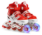 Patines lineales rojos