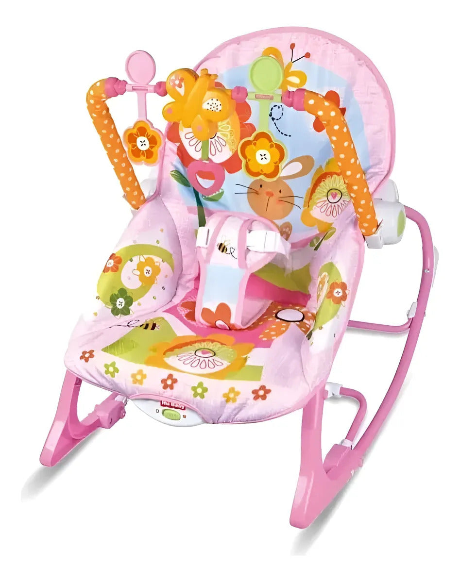 Rosa · Diseños · Silla Mecedora para Bebé con Música y Vibración