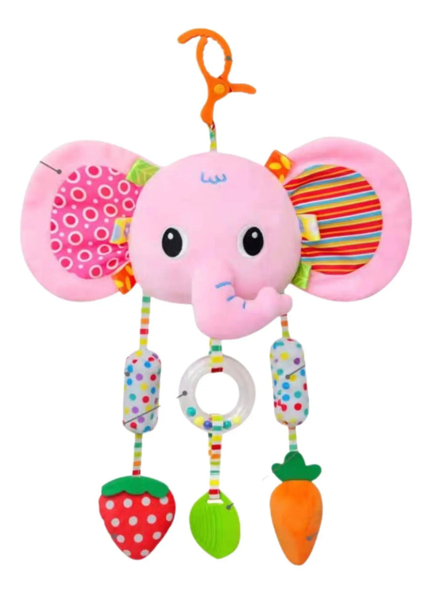 Sonajero elefante rosa