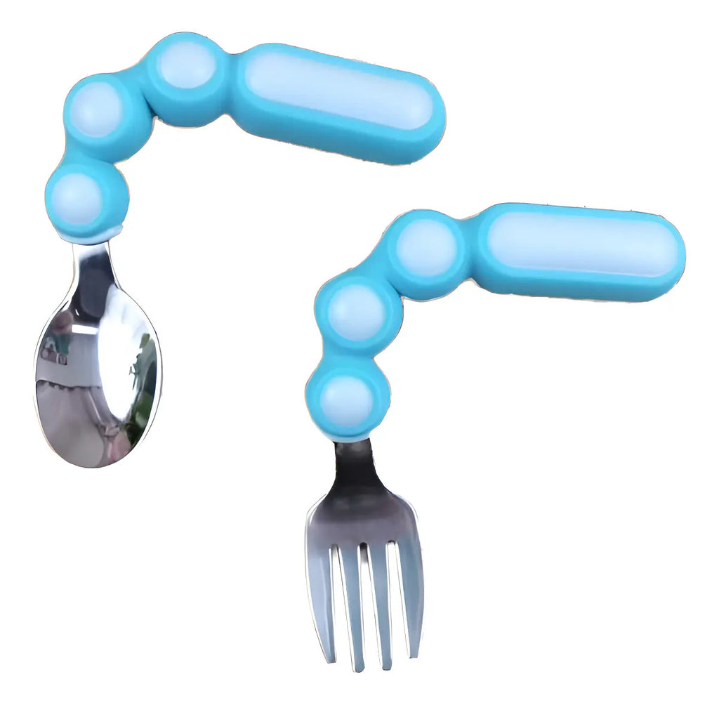 Set de Cuchara y Tenedor Flexibles con Estuche