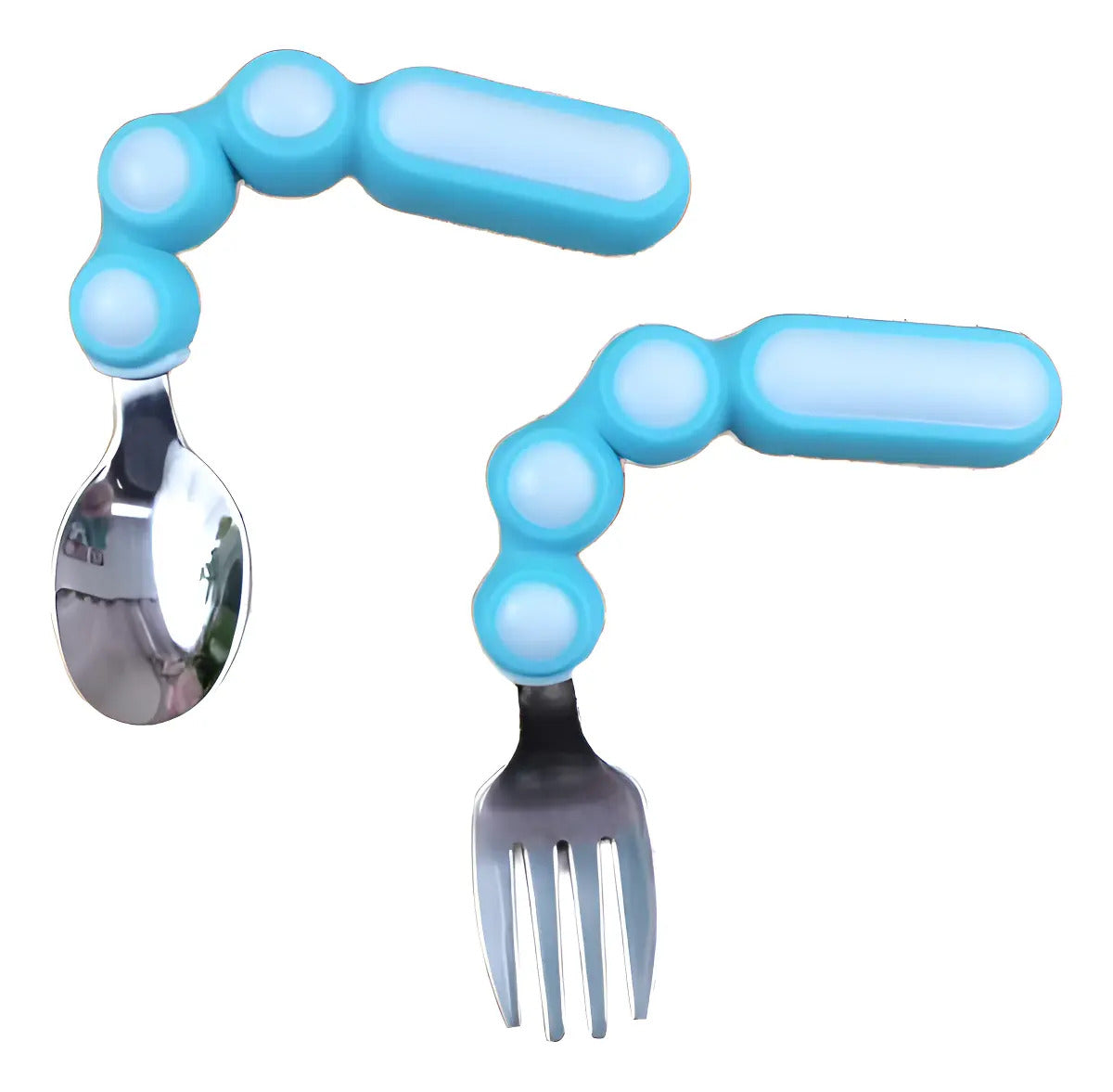 Set de Cuchara y Tenedor Flexibles con Estuche