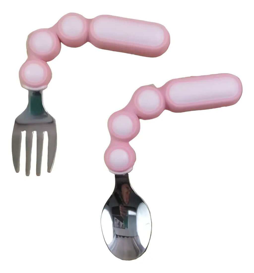Set de Cuchara y Tenedor Flexibles con Estuche