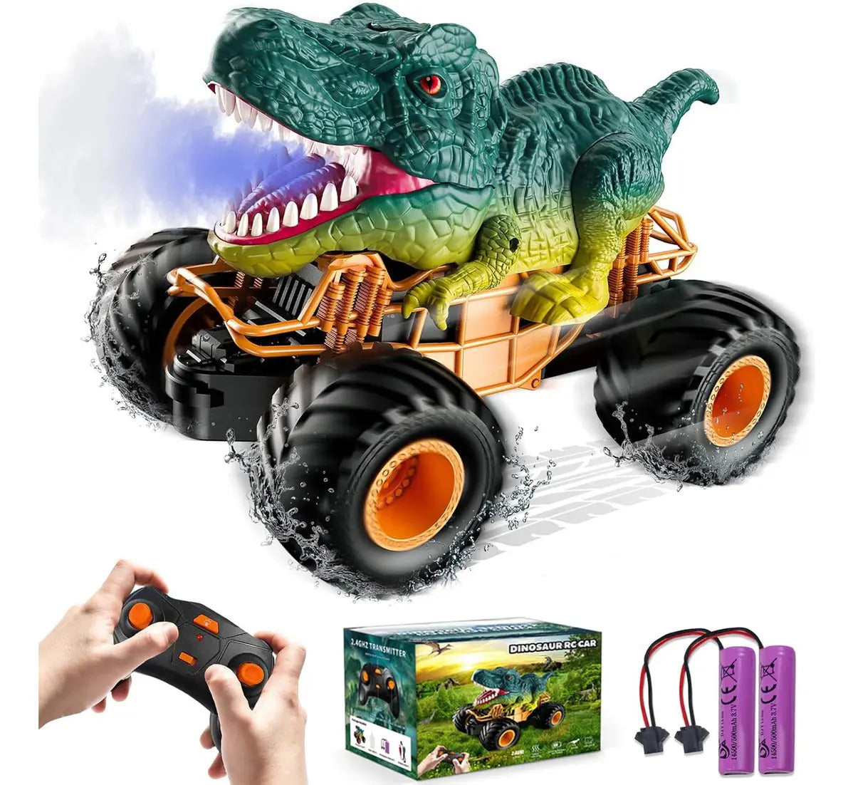 Vehículo dinosaurio de juguete con control remoto