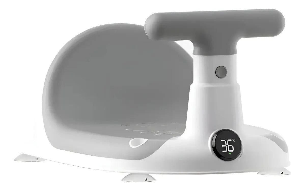 Asiento de apoyo para baño de bebé con termómetro