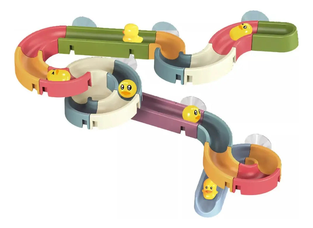 Tobogán con patitos de juguete para baño