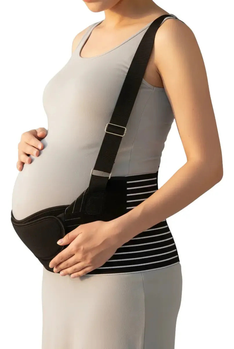 Faja prenatal de soporte ajustable negra talla XL