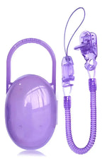 Caja y sujetador para chupete Dr. Marinov morado