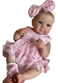 Muñeca reborn de 45 cm con ropa, chupete y biberón