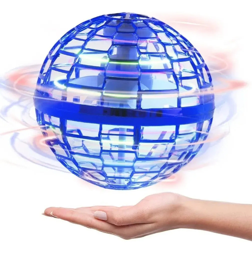 Pelota voladora azul con luces RGB