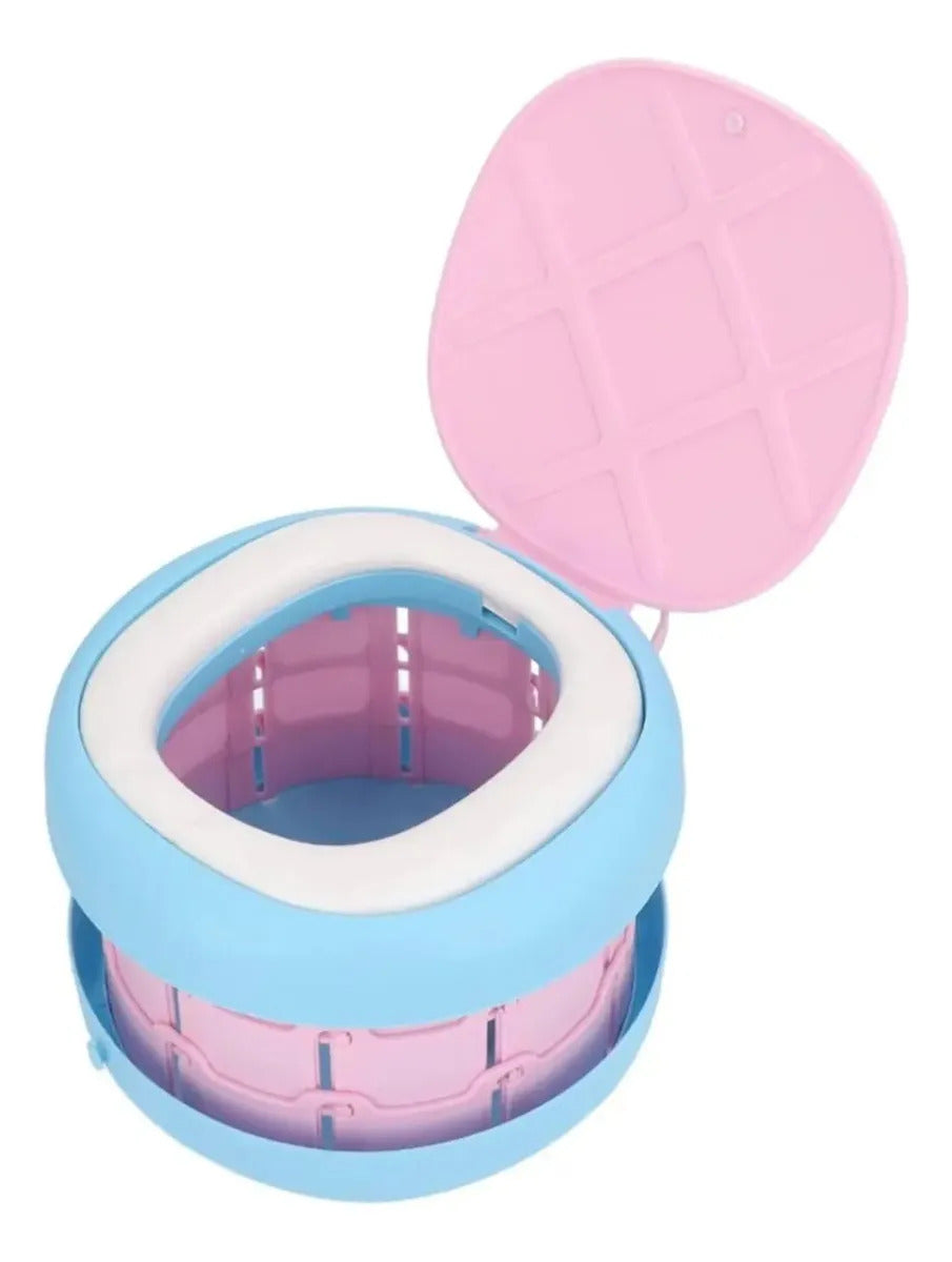 Pelela portátil plegable rosa claro