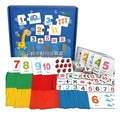 Juego de madera con números y palitos para sumar y restar