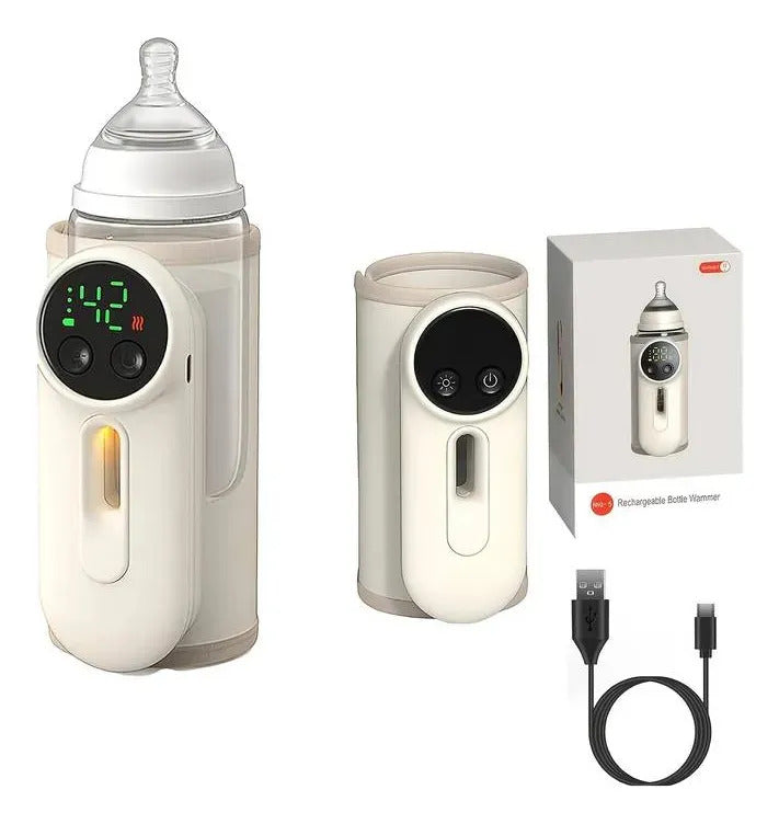 Calentador portátil USB para mamaderas con pantalla digital