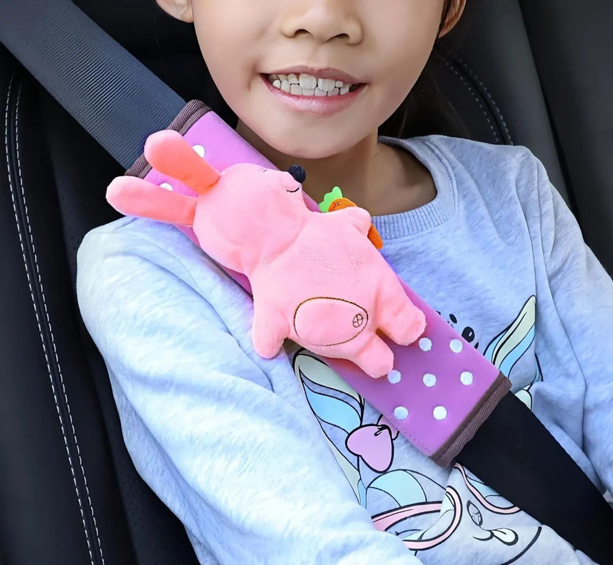 Funda decorativa de cinturón con peluche conejita