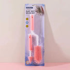 Kit De Cepillos Limpia Mamadera 3 Piezas, Silicona Bebe