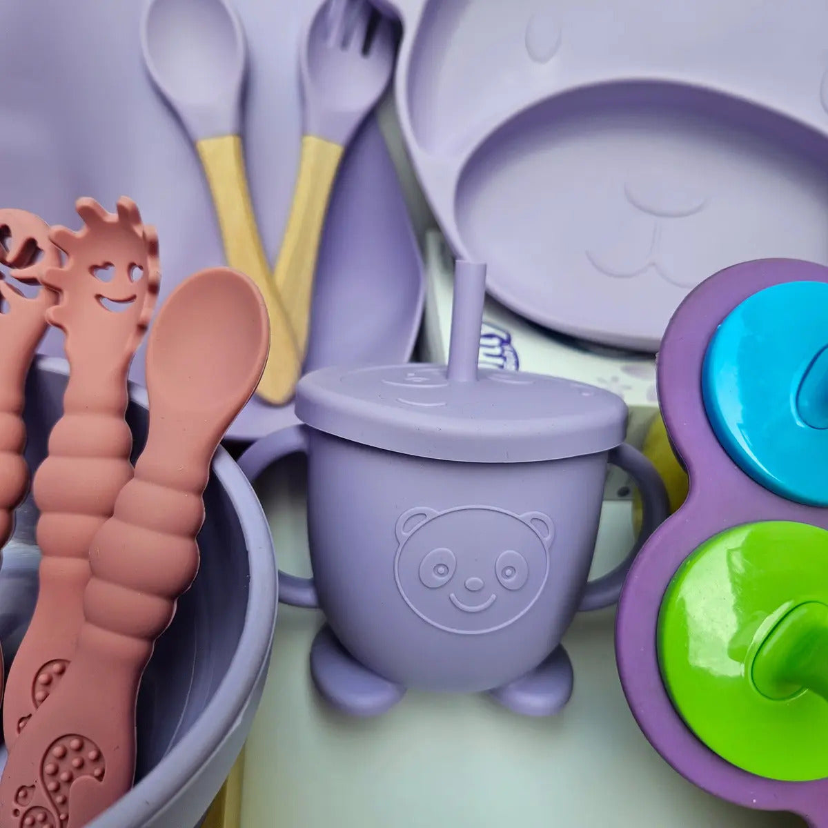 Kit De Alimentación Silicona, Plato Bebe Gav Import