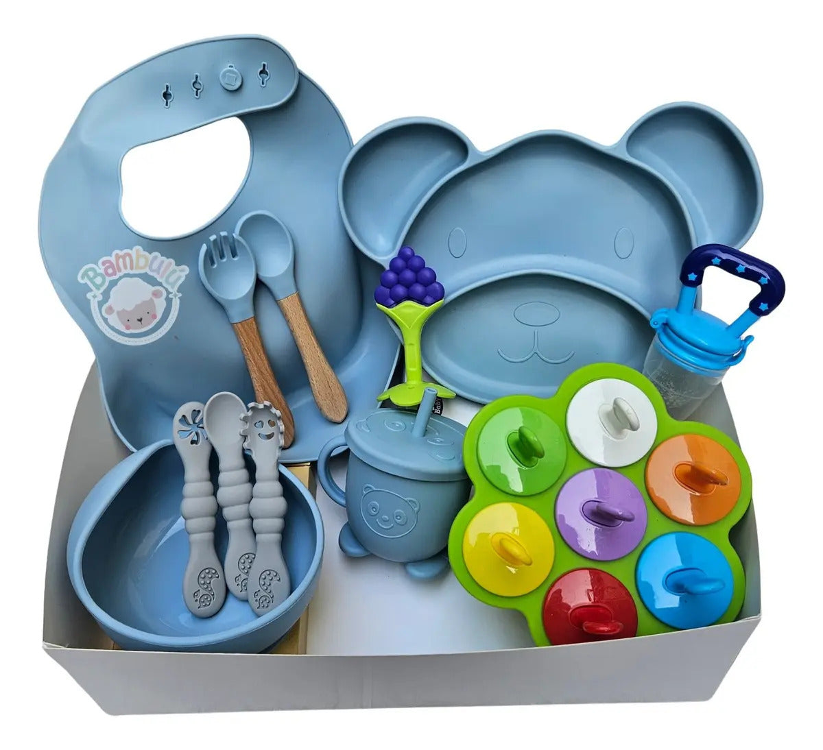 Kit De Alimentación Silicona, Plato Bebe Gav Import