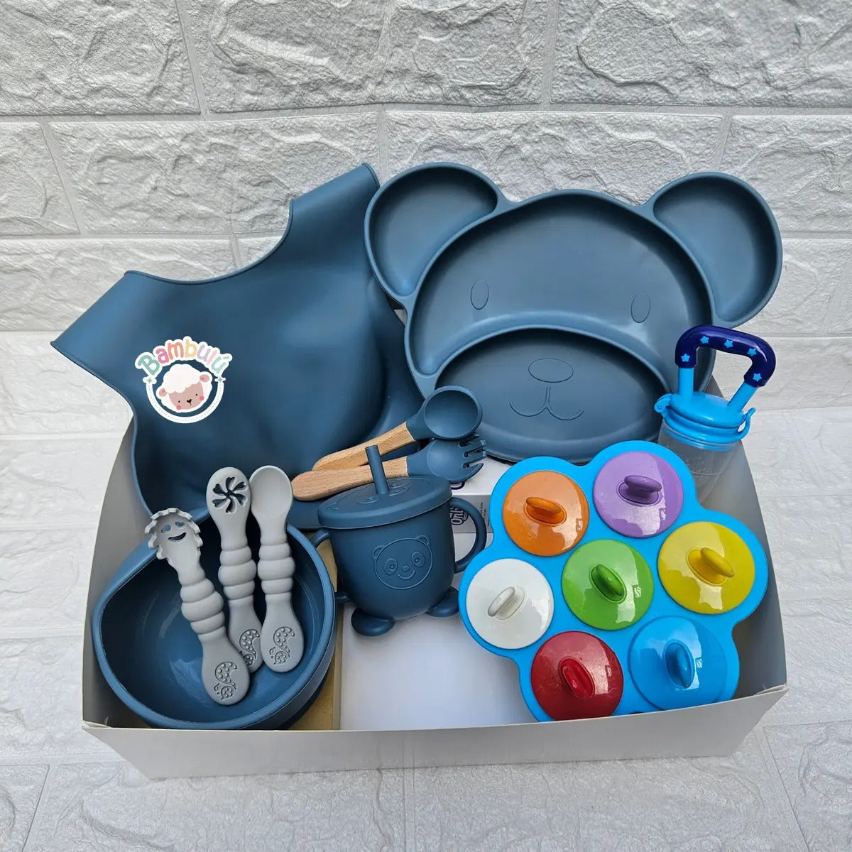 Kit De Alimentación Silicona, Plato Bebe Gav Import