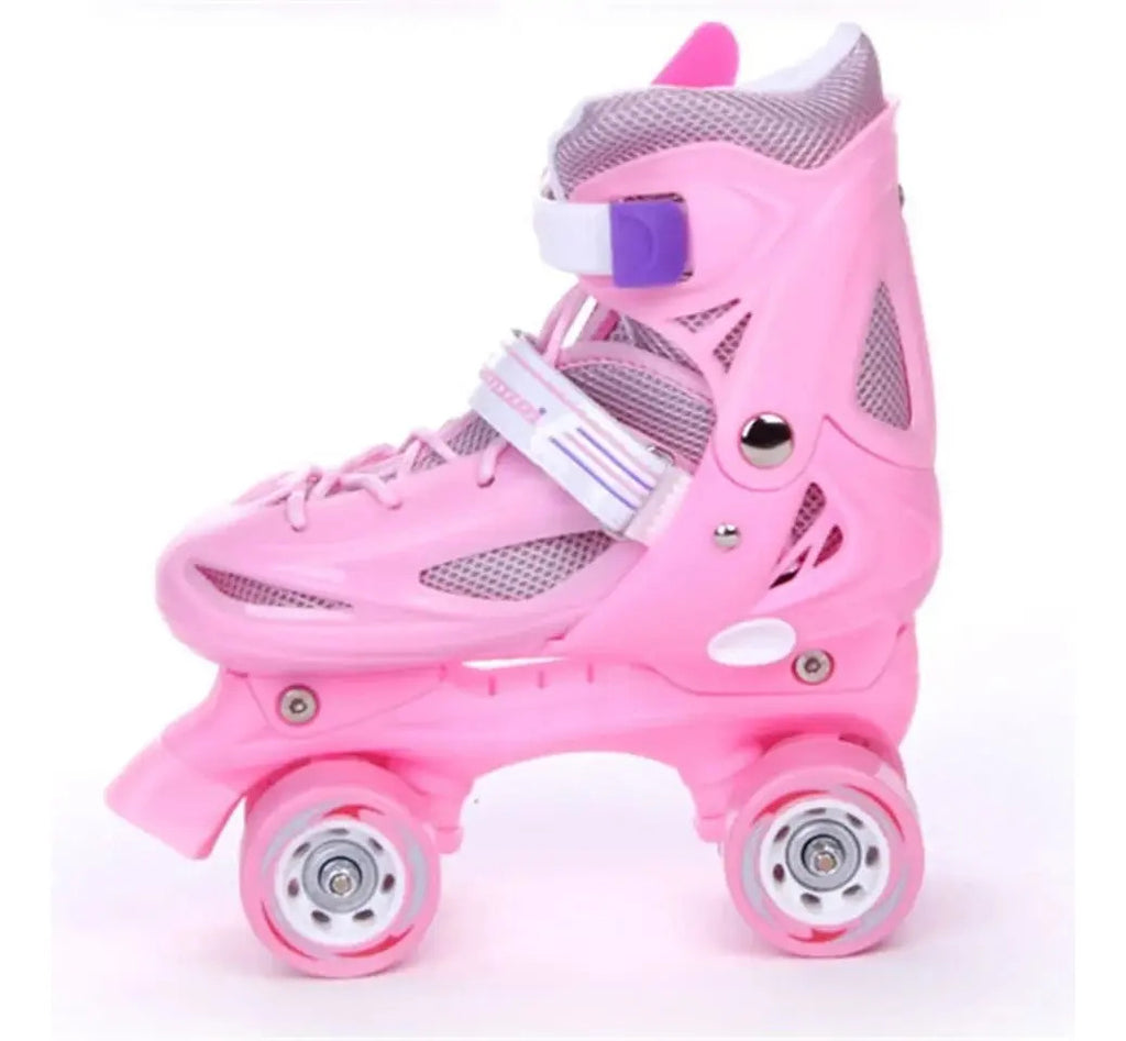 Patines Roller 4 Ruedas + Kit De Protección Casco
