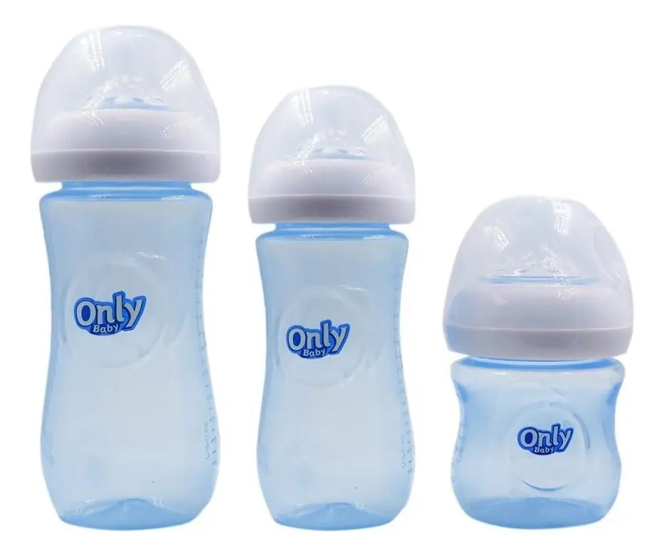 Set De 3 Mamaderas Kit Chupete Limpia Nariz Para Bebes