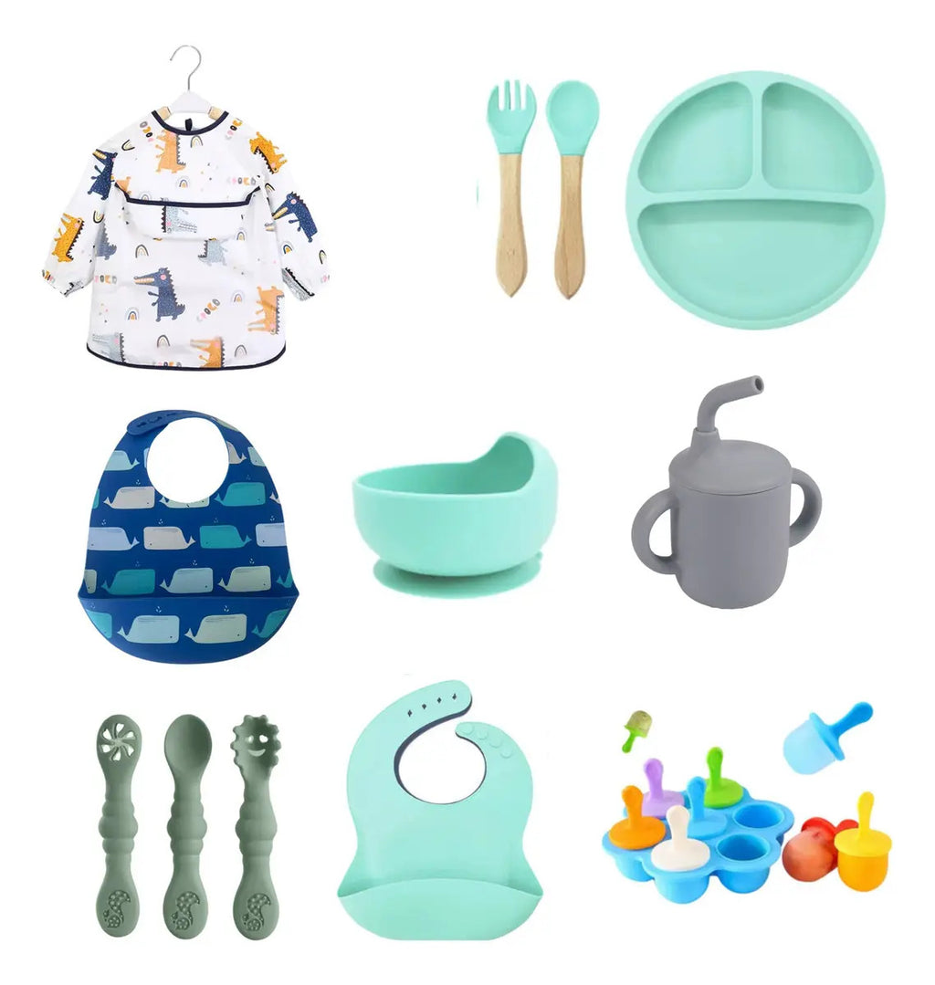 Kit De Alimentación Silicona Bebé, Plato, Regalo