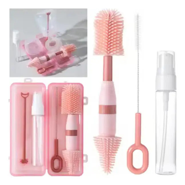Kit Limpiador De Mamaderas Bebe Cepillo Portátil Gav Import