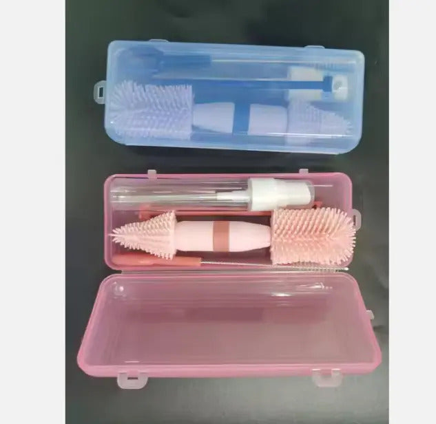 Kit Limpiador De Mamaderas Bebe Cepillo Portátil Gav Import