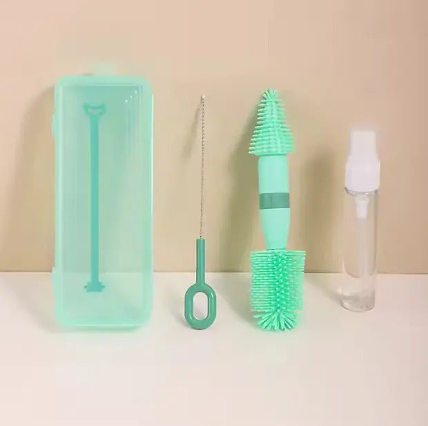 Kit Limpiador De Mamaderas Bebe Cepillo Portátil Gav Import