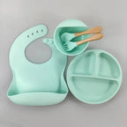 Kit De Alimentación De Silicona Bebe, Plato Babero