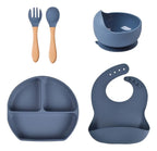 Kit De Alimentación De Silicona Bebe, Plato Babero