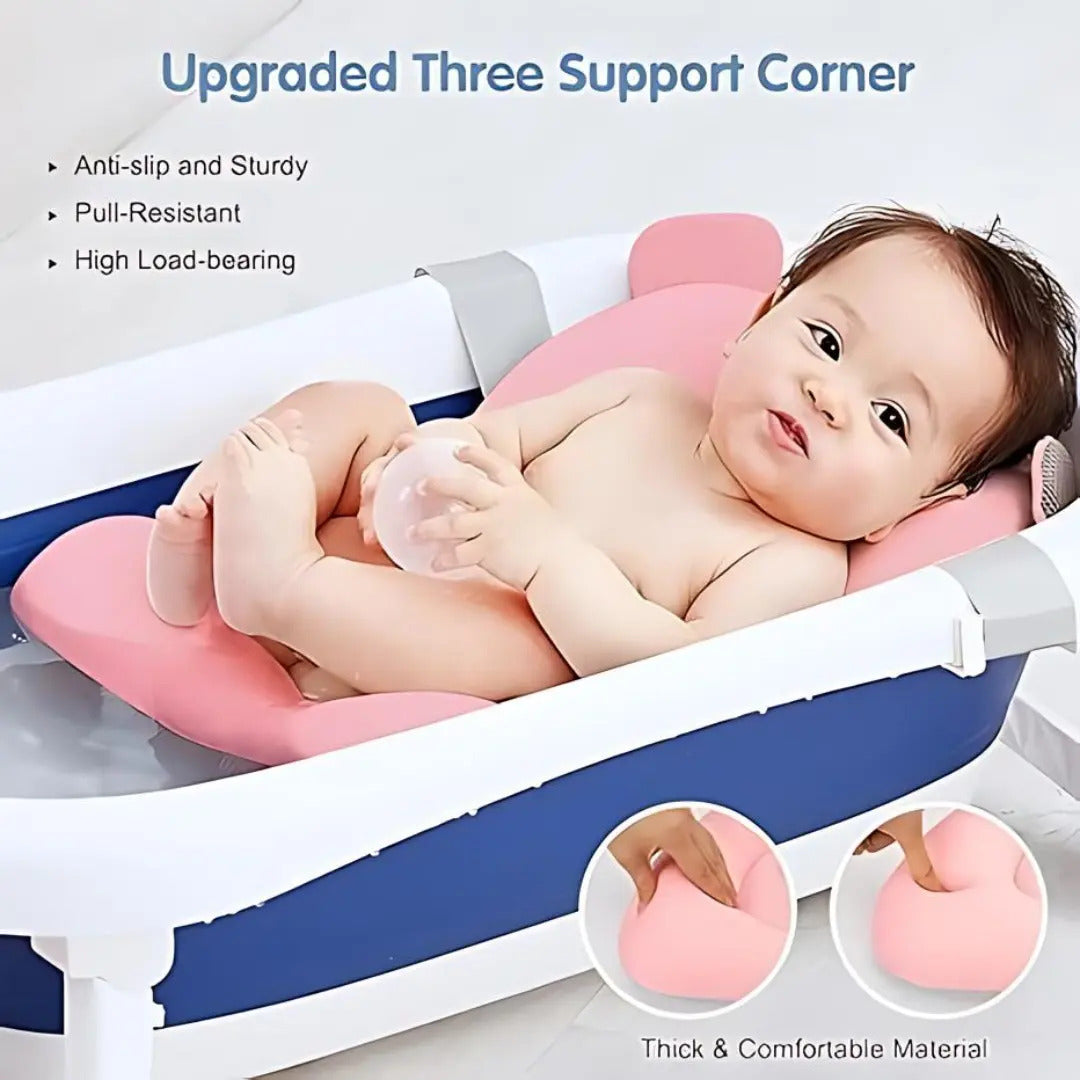 Kit Cuidado Baño Aseo Bebe Cojín + Regadera + Termómetro