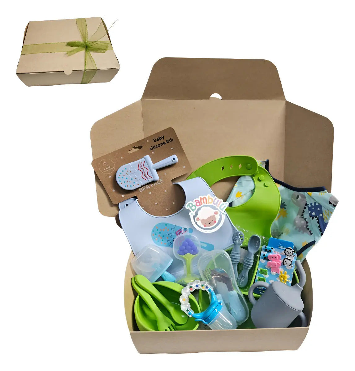 Kit Alimentación Silicona Bebé Comer, Regalo Baby Shower