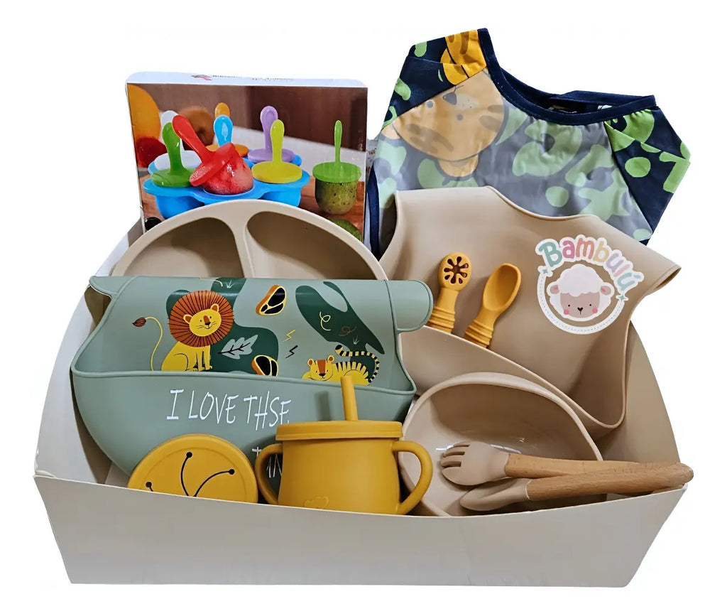 Kit De Alimentación Silicona Bebé, Plato, Regalo