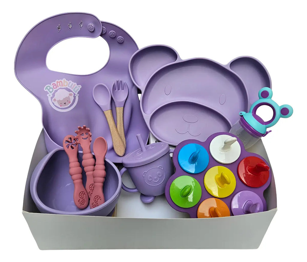 Kit De Alimentación Silicona, Plato Bebe Gav Import