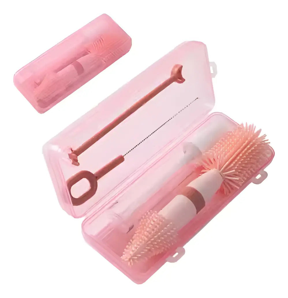 Kit Limpiador De Mamaderas Bebe Cepillo Portátil Gav Import