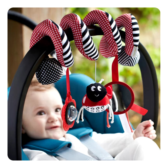 Sonajero Sensorial Colgante Espiral Blanco Y Negro Bebé Gav