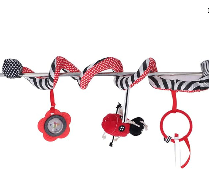 Sonajero Sensorial Colgante Espiral Blanco Y Negro Bebé Gav