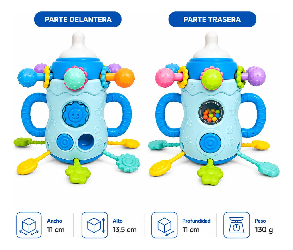 Juguete Mordedor Sonajero Mamadera Sensorial Para Bebés