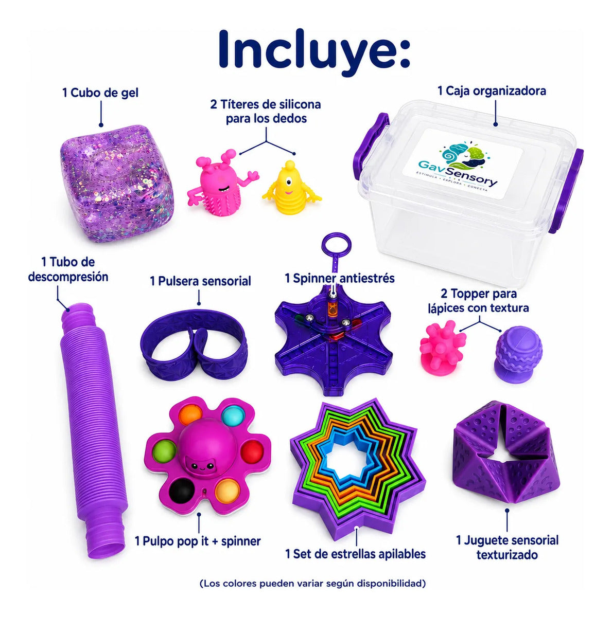 Kit Sensorial Antiestres, Tea Tdah, Niños Adultos