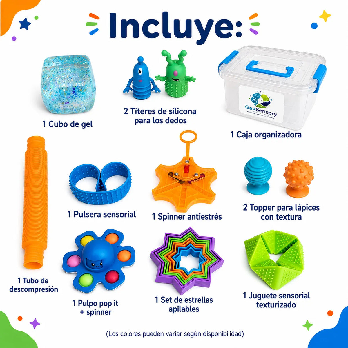 Kit Sensorial Antiestres, Tea Tdah, Niños Adultos