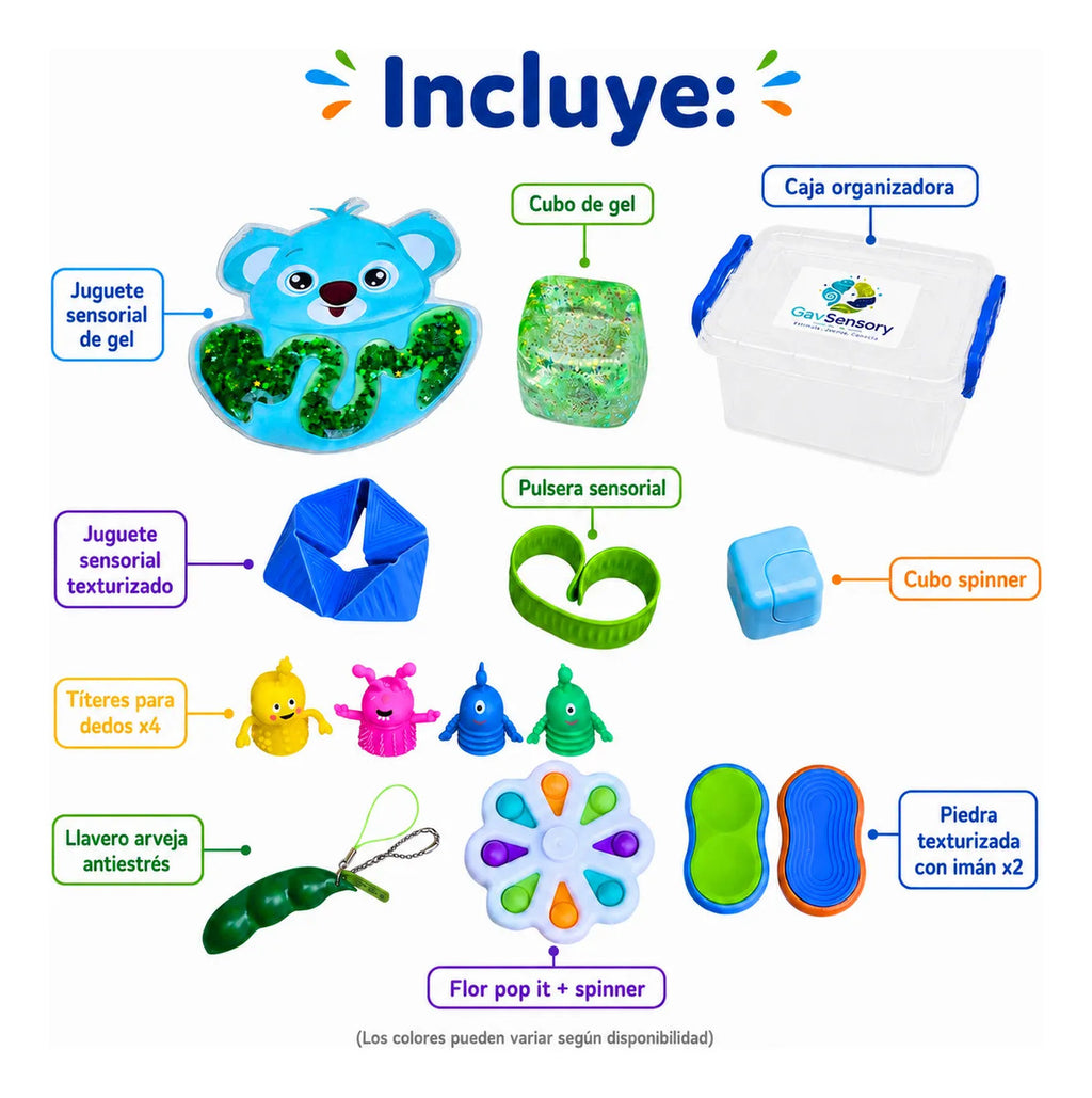 Cajita Sensorial Antiestrés, Niños, Tdah, Autismo