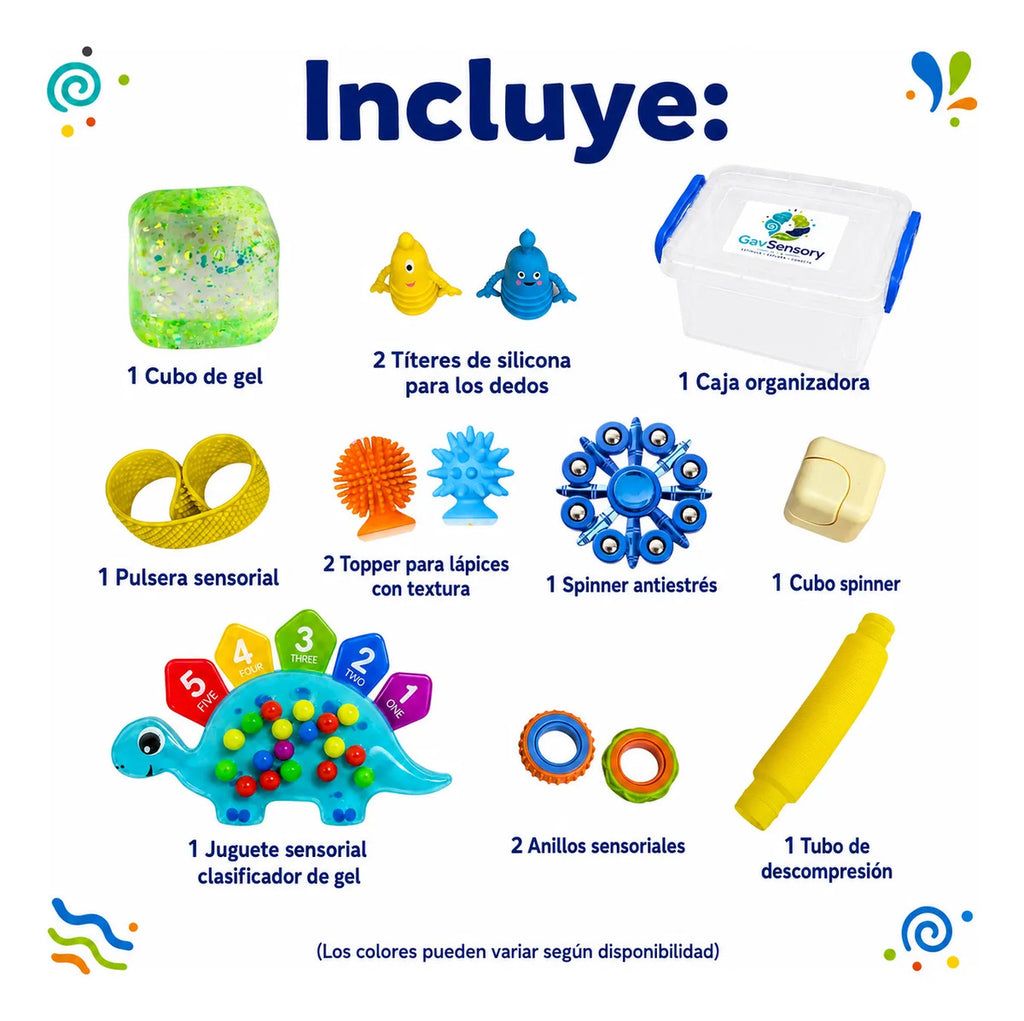 Caja Kit Sensorial, Antietrés, Regulación Autismo Tdah