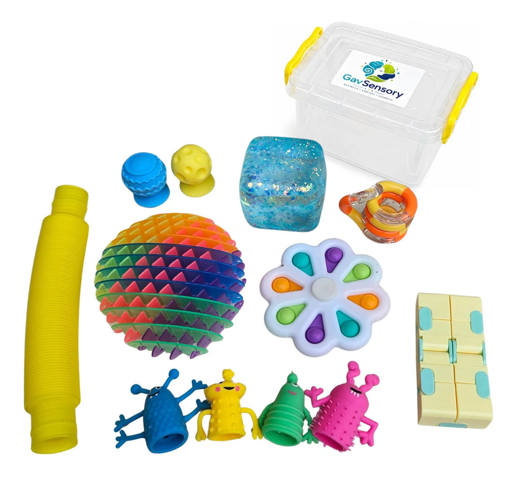 Kit Sensorial Antiestrés, Texturas Y Colores, Autismo Tdah