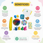 Kit Sensorial Antiestrés, Texturas Y Colores, Autismo Tdah