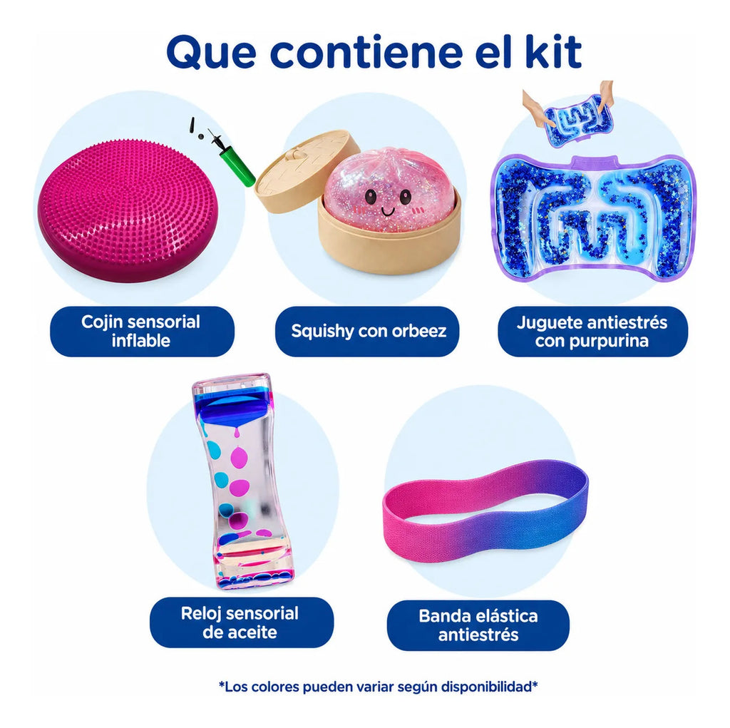 Kit Sensorial, Squishy Cojin Equilibrio, Antiestres Tea