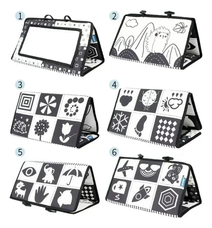 Libro Sensorial De Tela Con Espejo Estimulación Para Bebé