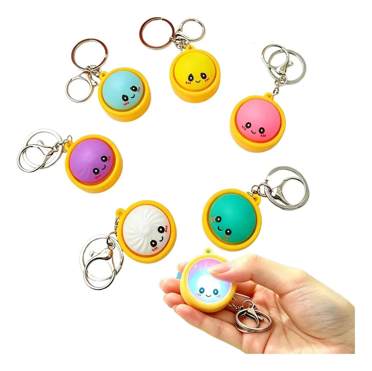 Pack 2 Llaveros Sensorial Fidget Con Clicker Antiestrés