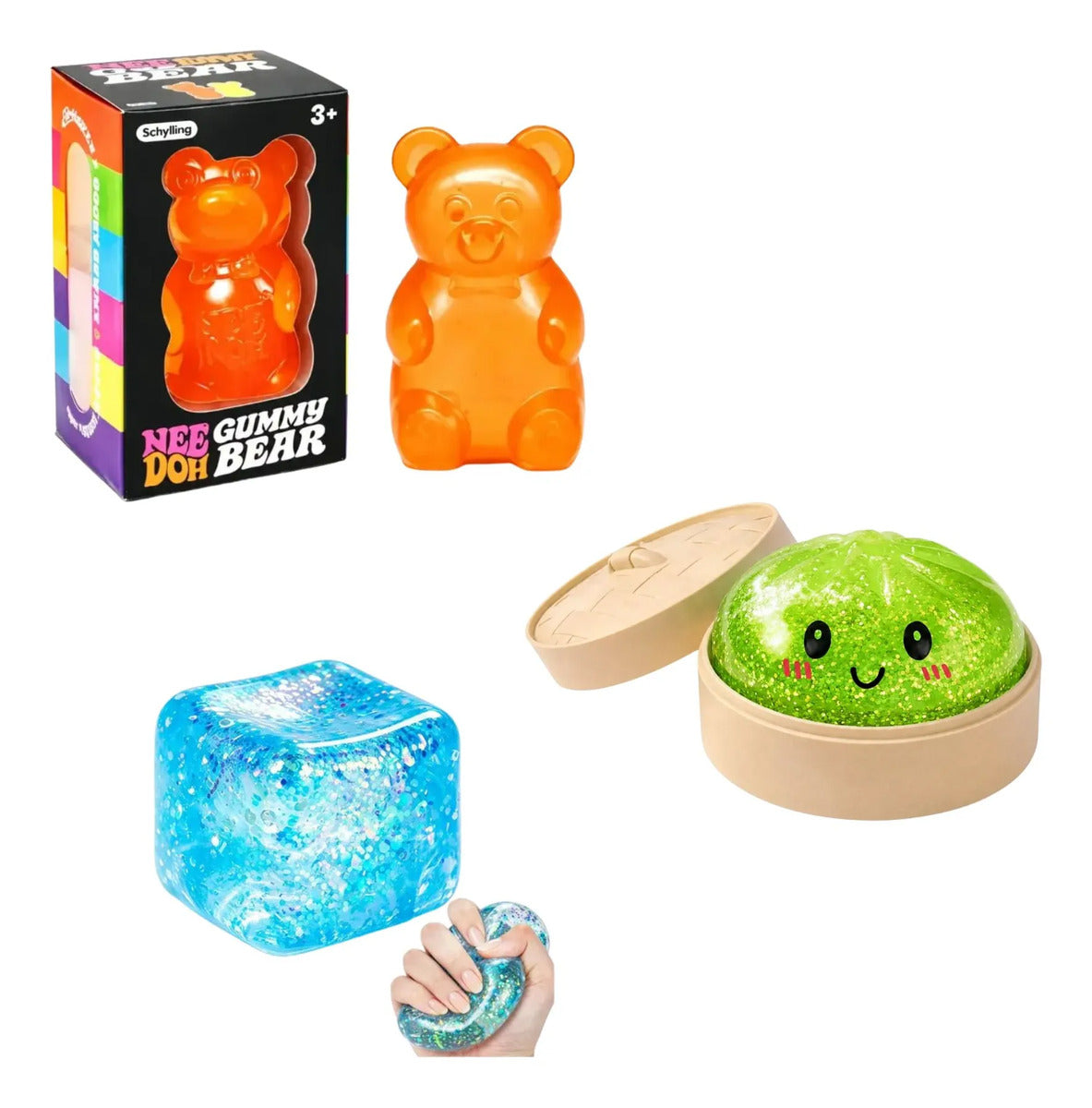 Set 3 Squishys Sensoriales, Antiestres, Autismo Tdah