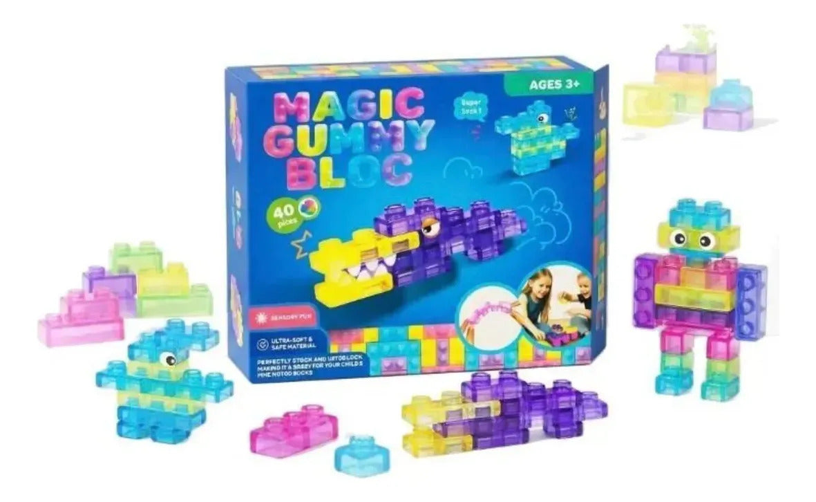Bloques De Construcción Sensorial De Silicona 40 Pzs
